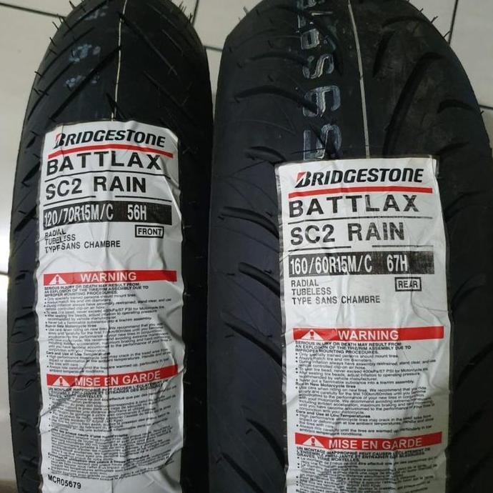 Ban Battlax Yamaha Tmax 120/70-15 160/60-15 Sc2 Rain