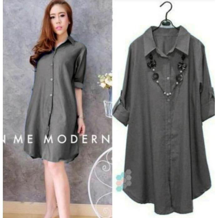 OVERAJA Longtop Polos / Baju Tunik Dewasa Terbaru Kekinian / Baju Tunik Wanita / Baju Wanita Model B