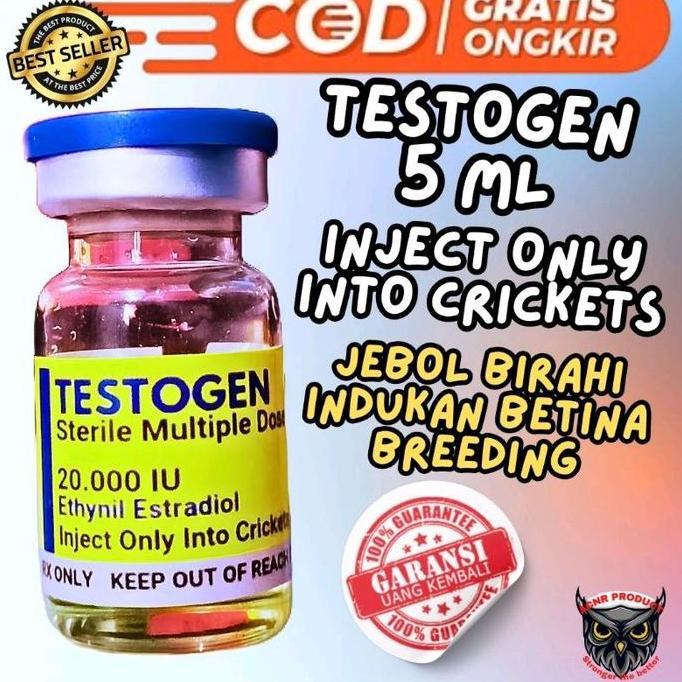 CUCI GUDANG - TESTOGEN 5ML JEBOL BIRAHI BURUNG BETINA BREEDING TESTOGEN HORMON ESTROGEN VITAMIN TERN