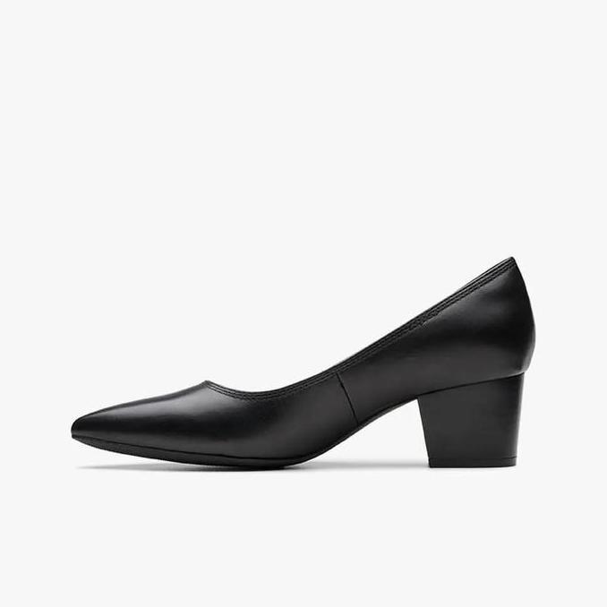 Ready CLARKS Ellanie Hope Original Sepatu Heels Wanita Leather - Black