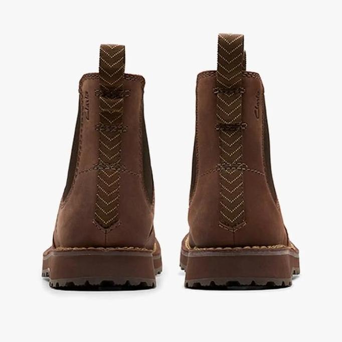 Ready CLARKS Solsbury Easy Original Sepatu Boots Pria -  Dark Brown Lea