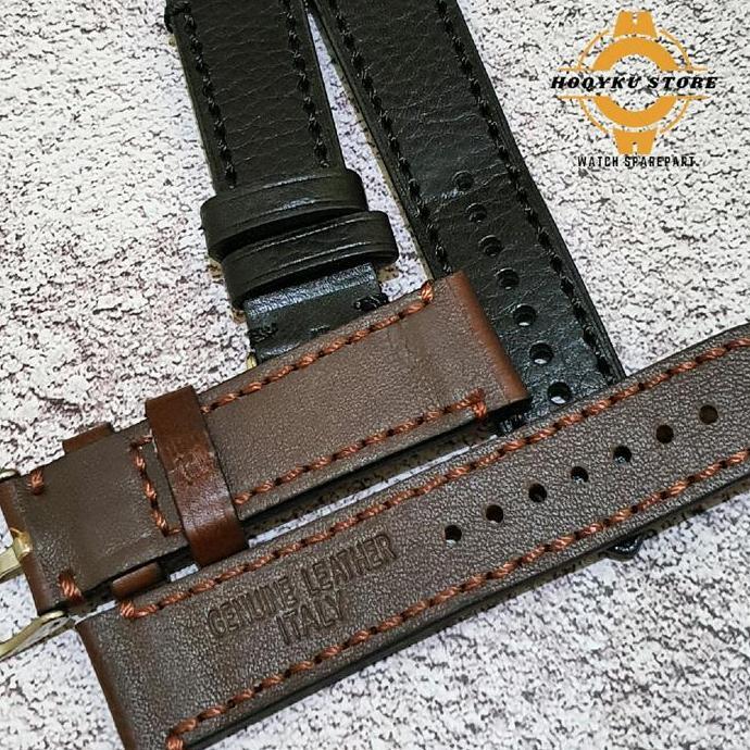 Ready Strap Tali Jam Tangan Pria Kulit Asli Ukuran Lengkap Cocok Alexandre christie dan Expedition