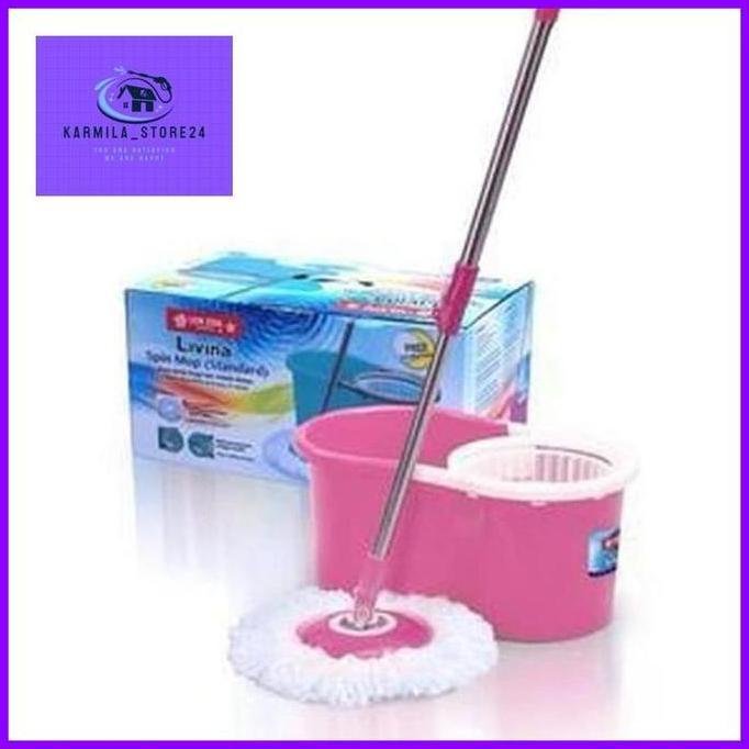 Lion Star Set Alat Pel Spin Mop Pembersih Lantai