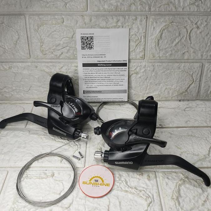 Shifter Plus Handle Rem SHIMANO ST-EF41 Original Operan 3 x 7 Speed Sepeda MTB