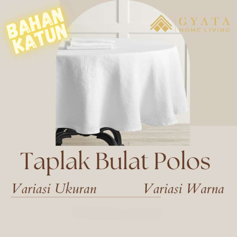 Taplak Meja Bundar Bulat Osin - Ukuran Meja Besar