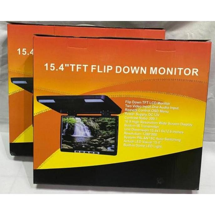 Tv Mobil Tv Plafon Tv Roof 15.4'' Inch Tft Flip Down Monitor American Challenge