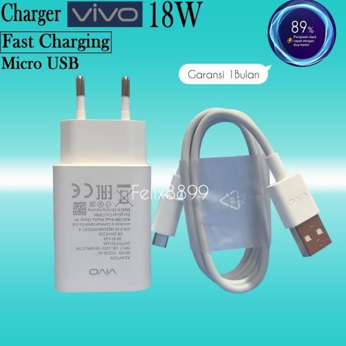 CHARGER VIVO Y15 Y17 Y19 ORIGINAL 100% FAST CHARGING MICRO USB