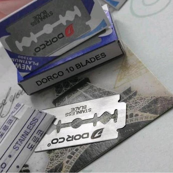PRODUK FAVORIT - Silet dorco biru original isi 5 kotak dan 10 kotak razor silet tajam
