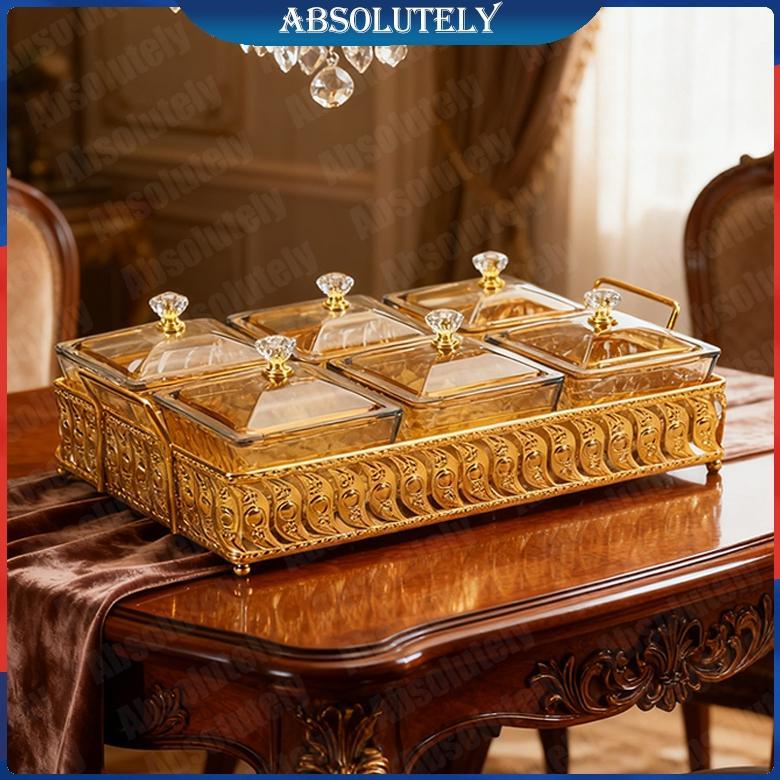 6In1 Toples Akrilik Aesthetic Toples Set Toples Mewah Toples Makanan Ringan Rumah Tangga Ringan Rak 