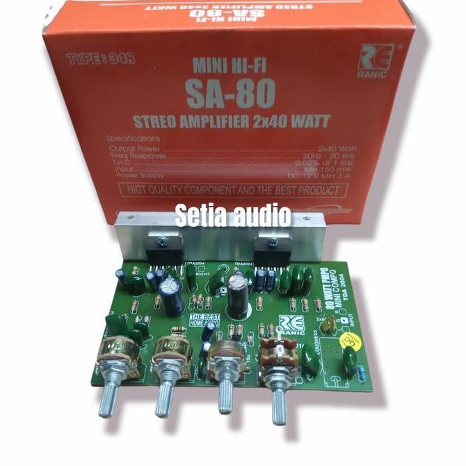 KOQOZIE kit power amplifier aktif speaker mini hi fi stereo 2x40 wat tda 2004
