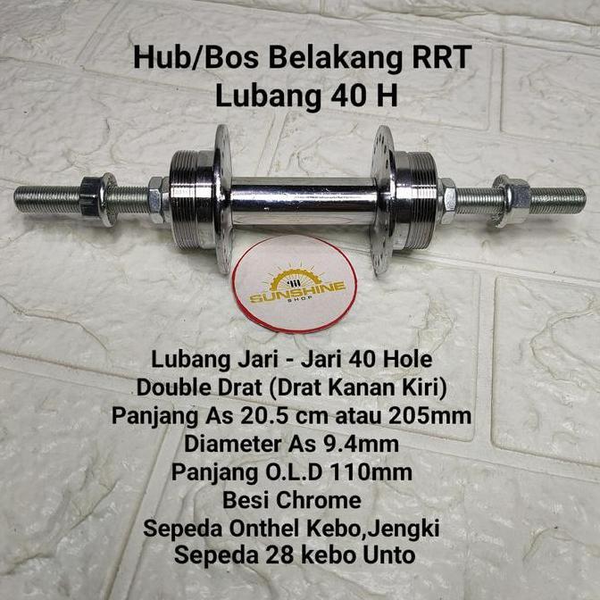 Hub Belakang 40H POLO Drat Untuk Gir Freewheel Single 1 speed Sepeda Onthel 28 Ontel 26x1 3/8 Jengki