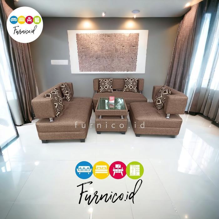 SOFA TAMU SET KURSI KANTOR 221 Full Kulit Oscar / Kombinasi TIARA