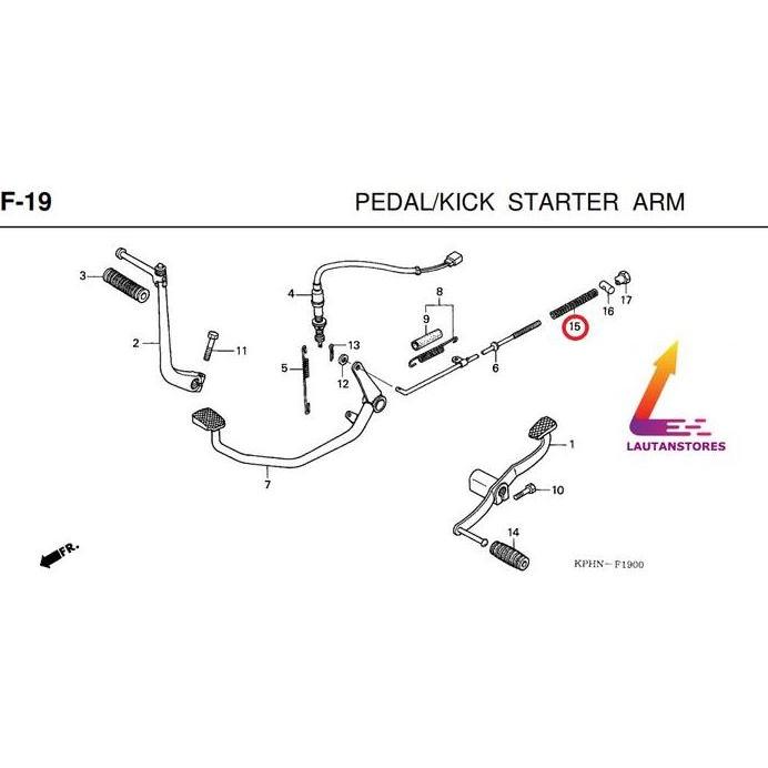 95014-73100 Per Tiang Rem Motor Bebek Honda