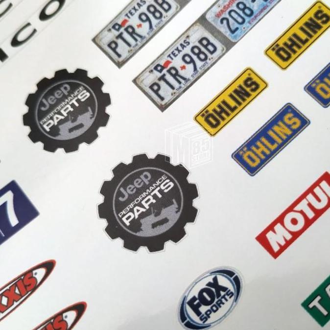 Stiker Decal RC Offroad 1/12 & 1/16 Jeep 01