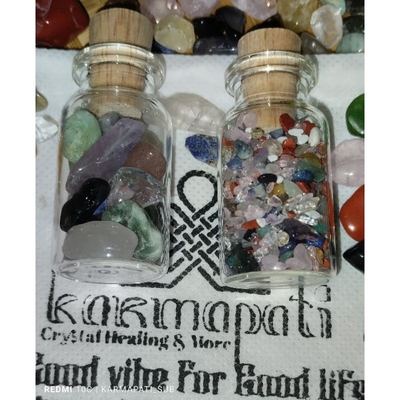 Batu 7 Chakra Crystal In Jar|Batu Chakra|Chakra Stone|
