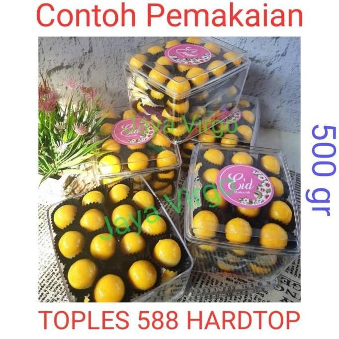 Toples 588 HARDTOP kotak / toples kue nastar / toples kue kering kotak