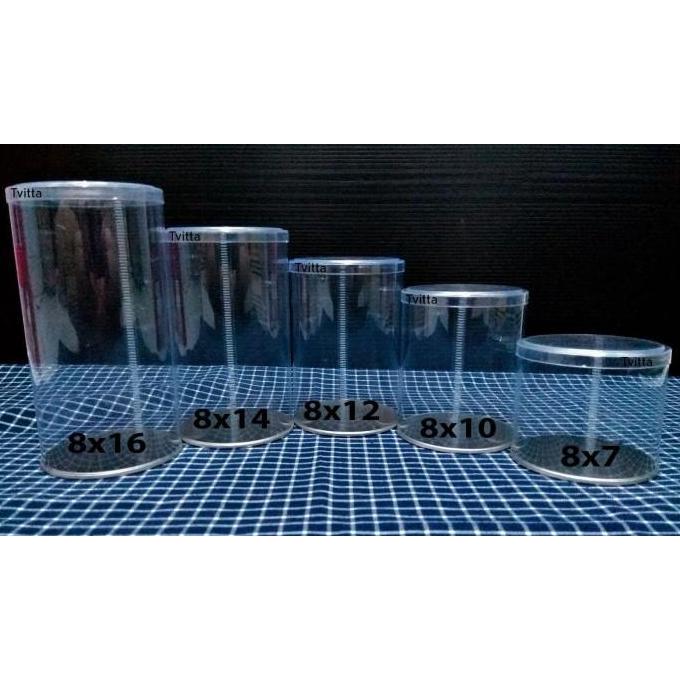 [/] Tabung Mika Kaleng Toples 8.3x16 cm