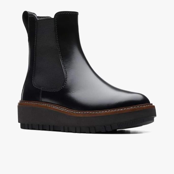 Ready CLARKS Orianna W UP Original Sepatu Boots Wanita Leather - Black