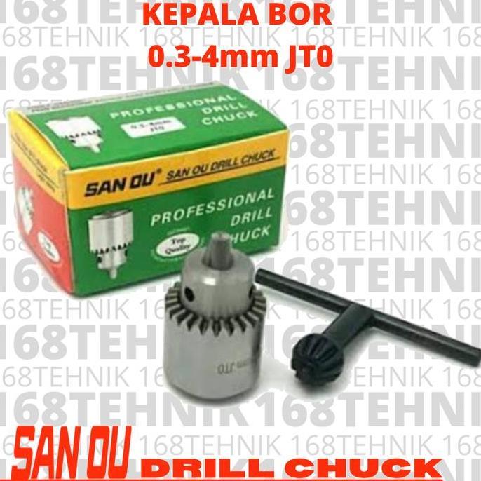 KEPALA BOR 4MM JT0 DRILL CHUCK 4MM ( 0.3-4MM ) JT0 SAN OU