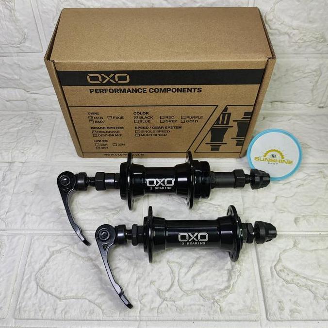 Hub 36H OXO HB201 BEARING QR Alloy DRAT ULIR Gir Freewheel MultiSpeed Sepeda MTB Federal Lipat Seli 