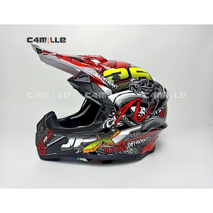HELM JPX CROSS X16 PEARL WHITE TRAIL SUPER CROSS