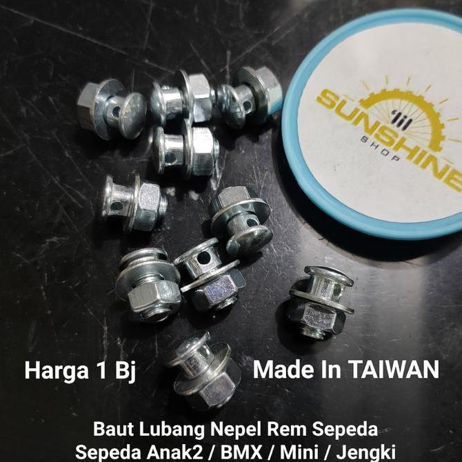 Baut Lubang Nepel Rem U Brake Sepeda Anak BMX Mini Onthel Jengki Cp Jumlah 1 Bj