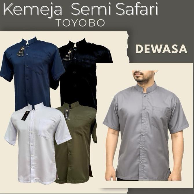 Kemeja Semi Safari Bali / Baju Koko Lengan Pendek Dewasa