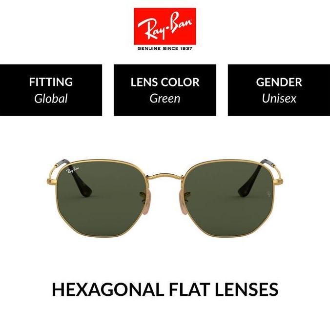RAY-BAN HEXAGONAL | RB3548N 1 | Global Fitting | Kacamata Hitam | 54mm