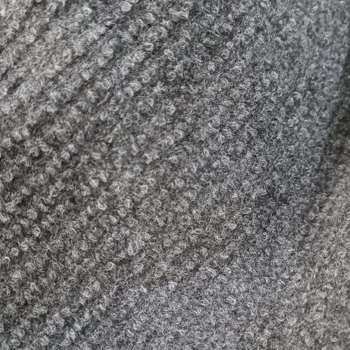 Karpet dasar Mobil Bludru Motif Garis Salur warna hitam Harga per 1 meter lebar 140