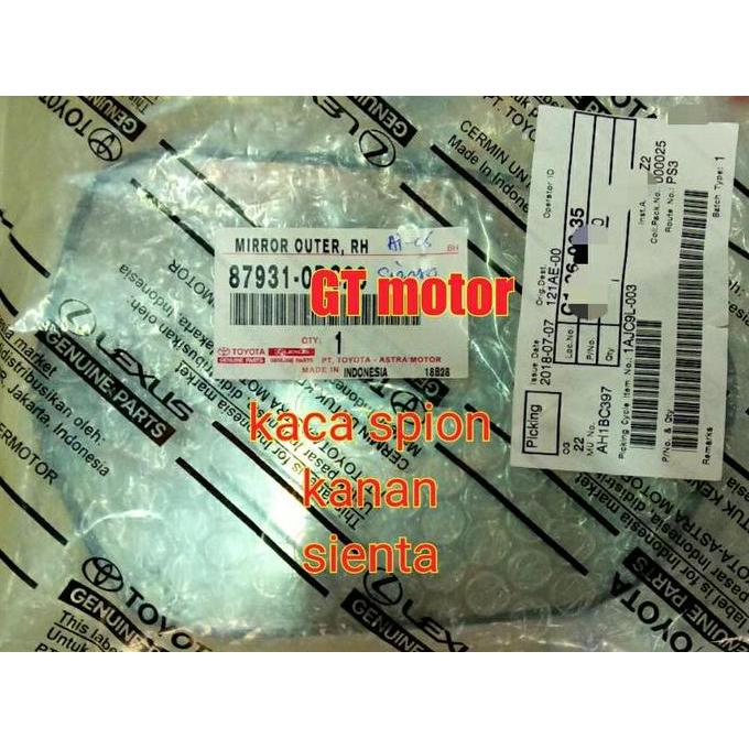 Kaca Spion Kanan Sienta