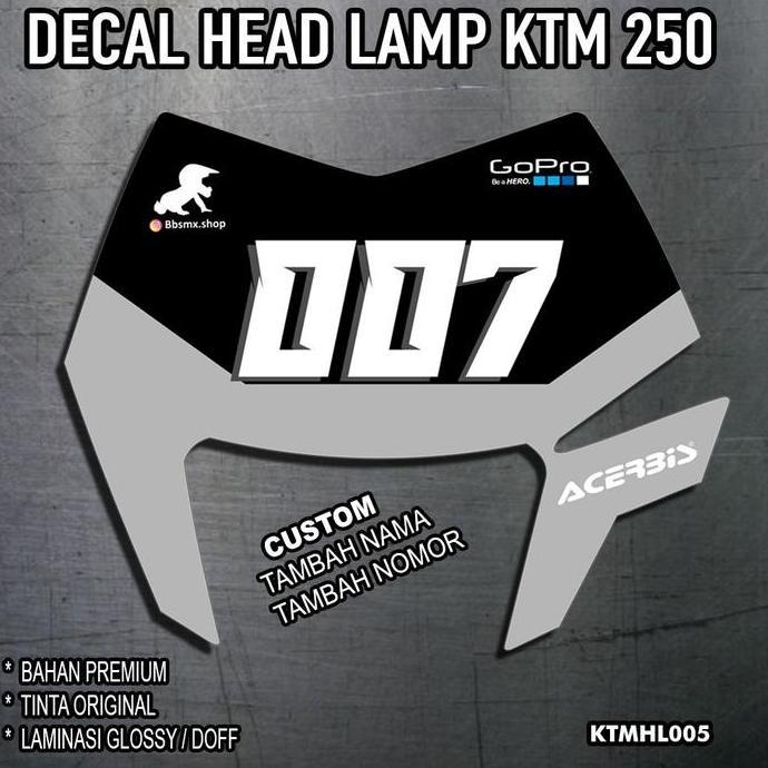 Decal   Head   Lamp   KTM    250 murah