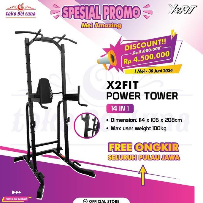 X2FIT Power Tower 14 in 1 Home Gym