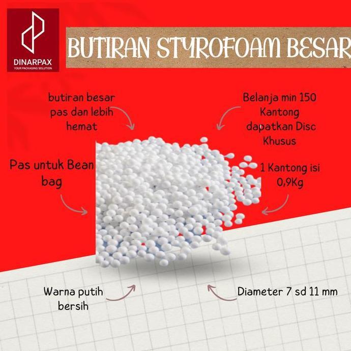 Ready Styrofoam butiran Besar / Sterofoam butiran berbentuk butiran Jagung