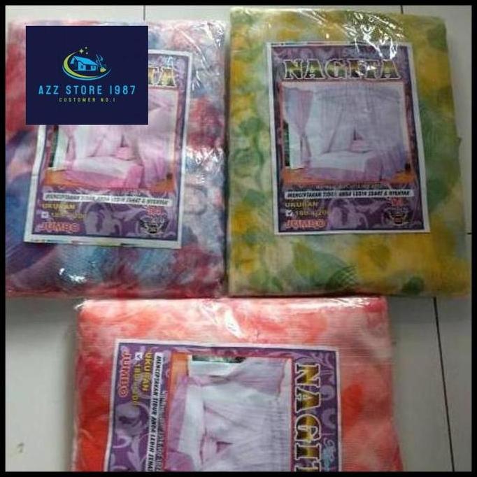 Kelambu Nyamuk Gantung Dewasa Jumbo Klambu Tidur Motif Bunga Terbaru