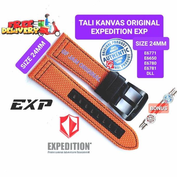 Ready TALI JAM TANGAN KANVAS EXPEDITION EXP ORIGINAL 24MM E6771 E6381 E6780