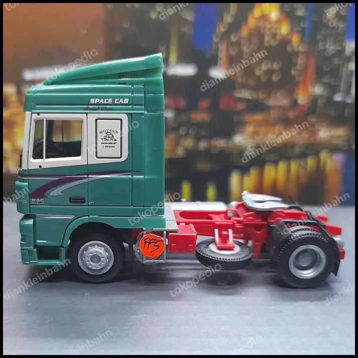 HOT DEAL AWM SKALA 1:87 HEAD TRUCK DAF XF HIJAU KREM MUTTKE TRANS WW09 