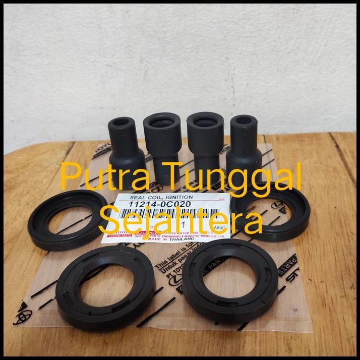 TERLARIS SEAL COIL KARET KOIL ORIGINAL INNOVA FORTUNER BENSIN 11214-0C020 1SET 