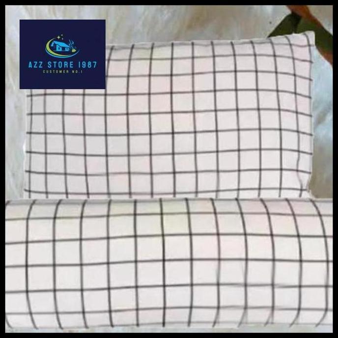Sarung Bantal Tidur Motif Kotak Aesthetic Premium