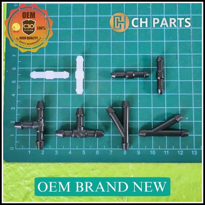 HOT DEAL PIPA PLASTIK HOSE SAMBUNGAN LURUS T Y WIPER MOBIL UNIVERSAL 20 30 50 100 PCS 