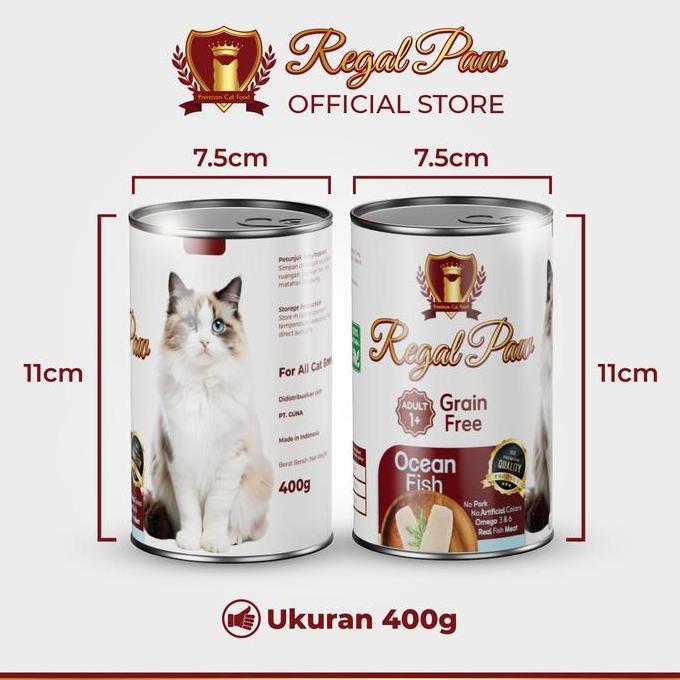 regal paw ocean fish wet food kucing dewasa grain free