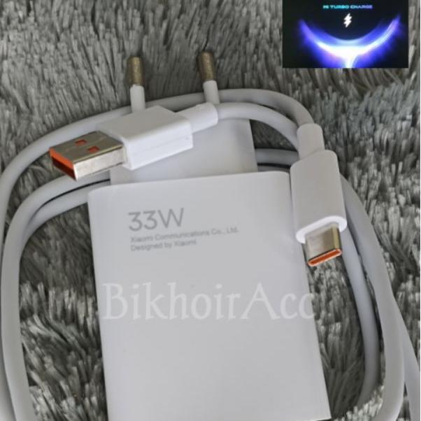Charger Ori Xiaomi Bawaan 33Wat Turbo Charger Note 10S/9Pro/10Pro Original 100%