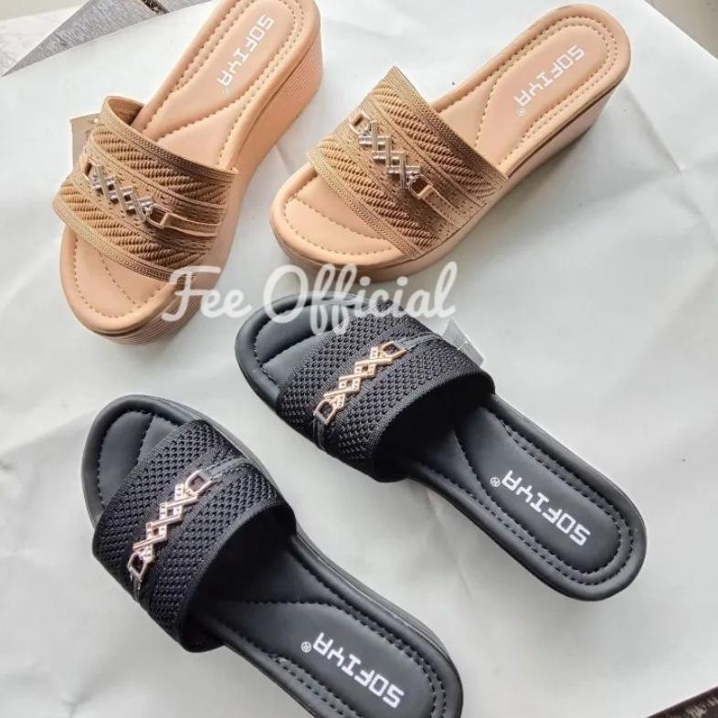 DISKON [BEST SELLER] SANDAL WEDGES PESTA SOFIYA IMPORT KEKINIAN MANTUL / SANDAL PESTA SOFIYA TERBARU