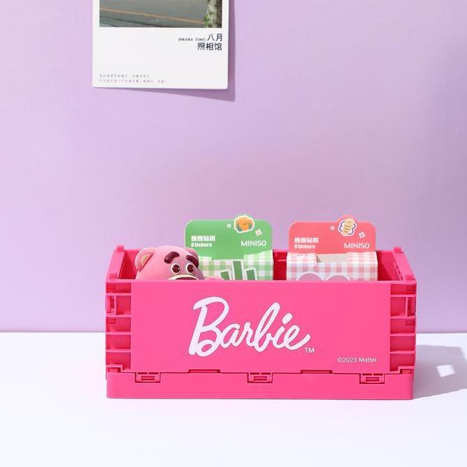 Miniso Barbie Box Organizer Kotak Penyimpanan Kotak Penyimpanan
