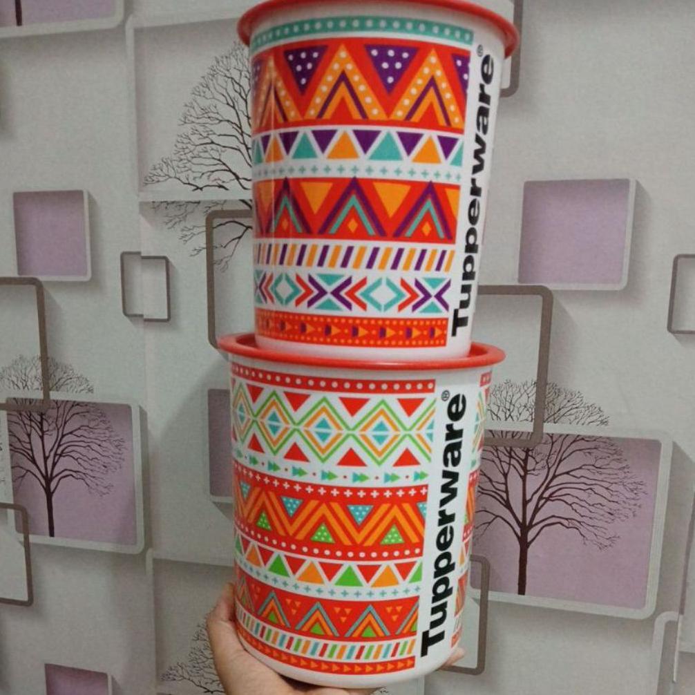 Toples Batik Toples Canister 2L 3L Tupperware Baru