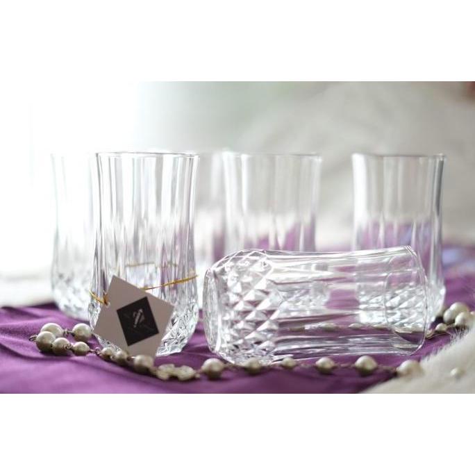 Gelas Kaca / Gelas Mewah / Gelas Kristal / Gelas Pesta set 6 gelas