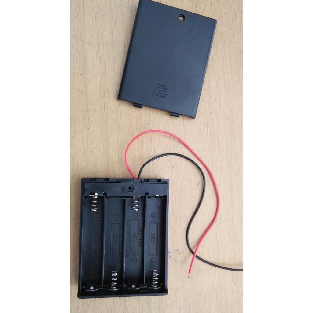 Battery Holder 4xAAA 4 x AAA Baterai Case Box Kotak Tempat Baterai