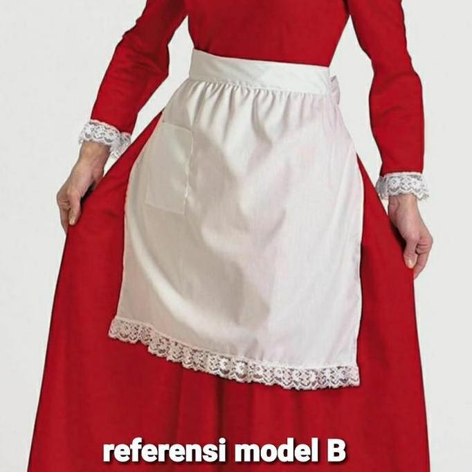 Apron celemek katun renda