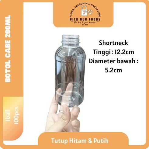 Botol Plastik Cabe 200ml | Botol Cabe 200ml | Botol 200ml | Botol Plastik 200ml Shortneck