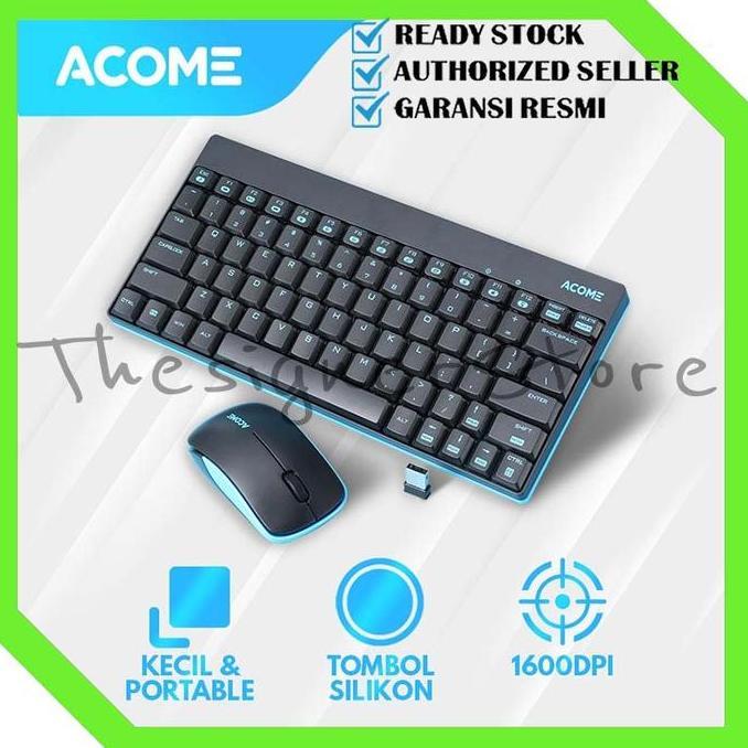 Acome Keyboard & Mouse Wireless Portable 1600DPI AKM2000