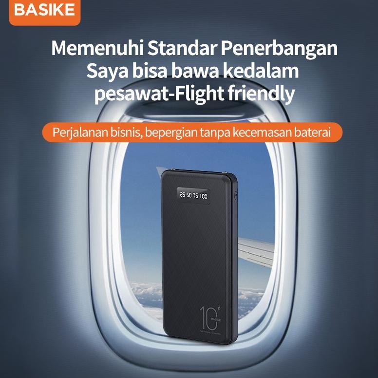 Terbaru (Hot)Basike Powerbank Fast Charging 30000 20000Mah 10000Mah Dual Usb Mini Murah With Senter 